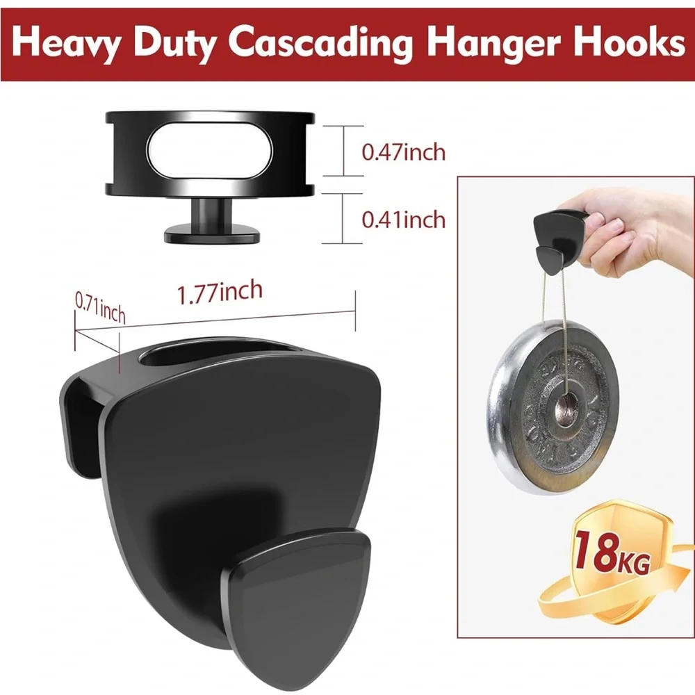 50 Pack Black Space Saver Hangers